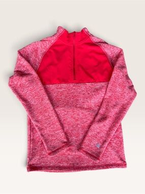 Target Boys' Red Orange Heather Quarter-Zip Pullover